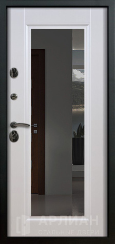 Фото №2 «Входная дверь лабиринт с тремя контурами уплотнения в белом матовом цвете внутри №19»