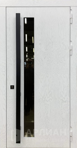 Фото «Светлая входная дверь в квартиру со стеклянными элементами №9»