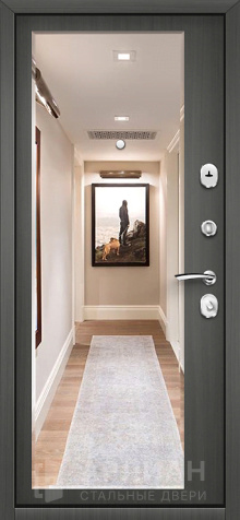 Фото №2 «Трехконтурная металлическая дверь с покрытием антрацит для приятного микроклимата №4»